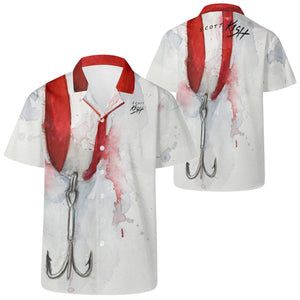 Men's Fishing Hawaiian Shirt - Red Devil Lure