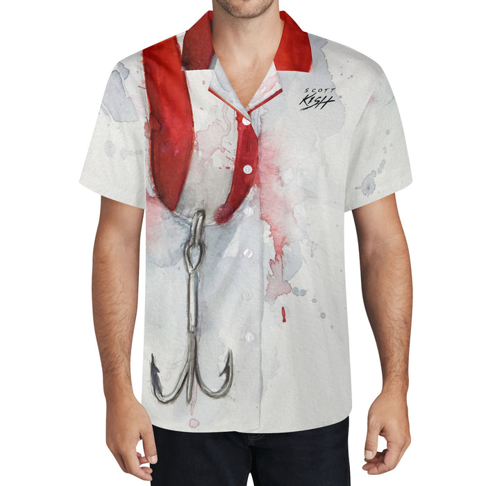 Men's Fishing Hawaiian Shirt - Red Devil Lure