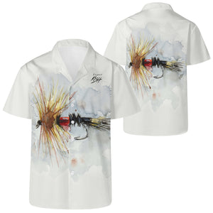 Men's Fishing Hawaiian Shirt - Royal Wulff Fly