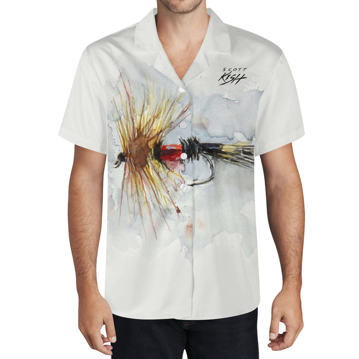 Men's Fishing Hawaiian Shirt - Royal Wulff Fly
