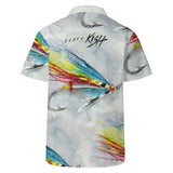Men's Fishing Hawaiian Shirt - Silver Doctor Hairwing Fly