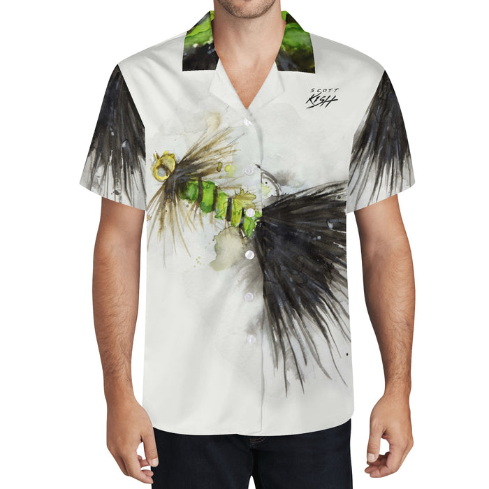 Men's Fishing Hawaiian Shirt - Wooly Bugger Fly