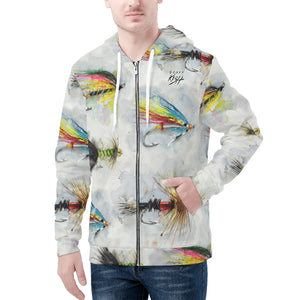 Men's Heavy Fly Fishing Zip Hoodie