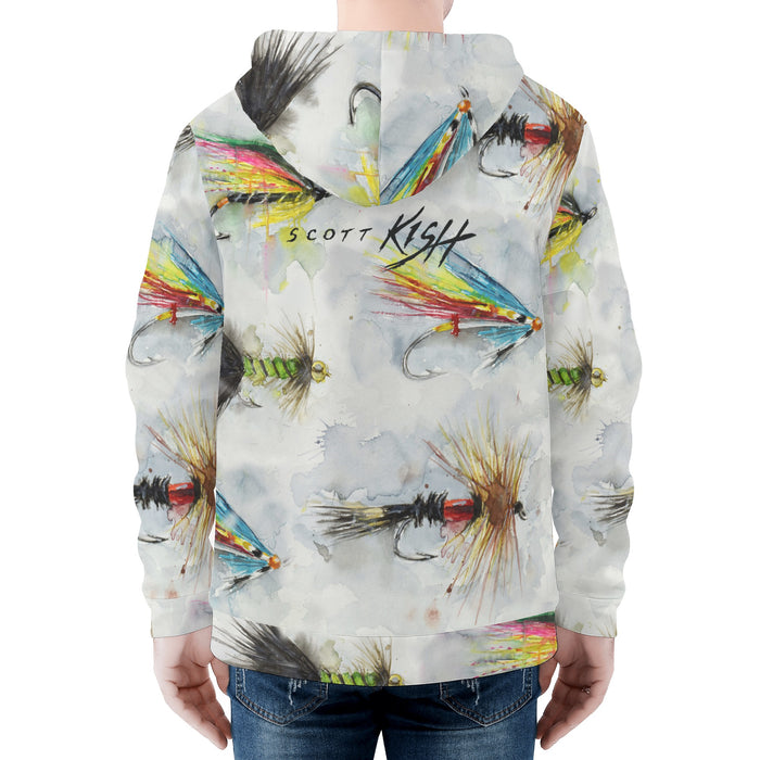 Men's Heavy Fly Fishing Zip Hoodie