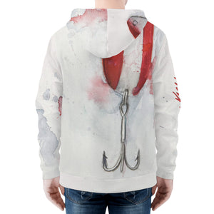 Men's Heavy Fishing Zip Hoodie - Red Devil Lure