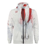 Men's Heavy Fishing Zip Hoodie - Red Devil Lure