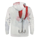 Men's Heavy Fishing Zip Hoodie - Red Devil Lure