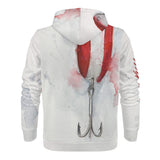 Men's Heavy Fishing Hoodie - Red Devil Lure