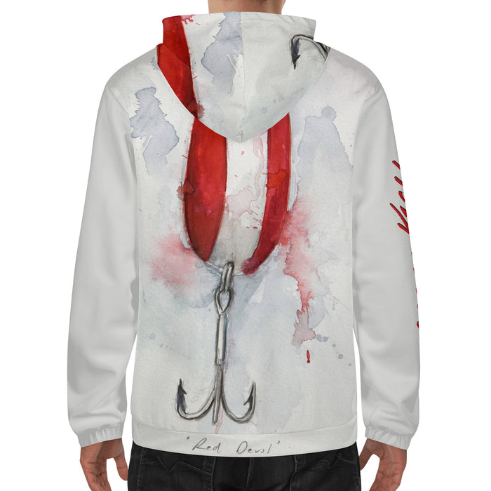 Men's Lightweight Fishing Hoodie - Red Devil Lure
