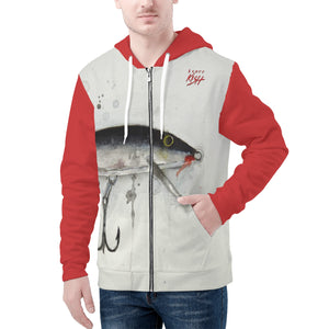 Men's Heavy Fishing Zip Hoodie - Classic Floating Lure