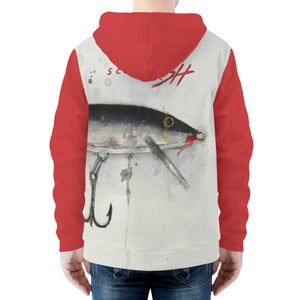 Men's Heavy Fishing Zip Hoodie - Classic Floating Lure