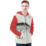 Men's Heavy Fishing Zip Hoodie - Classic Floating Lure