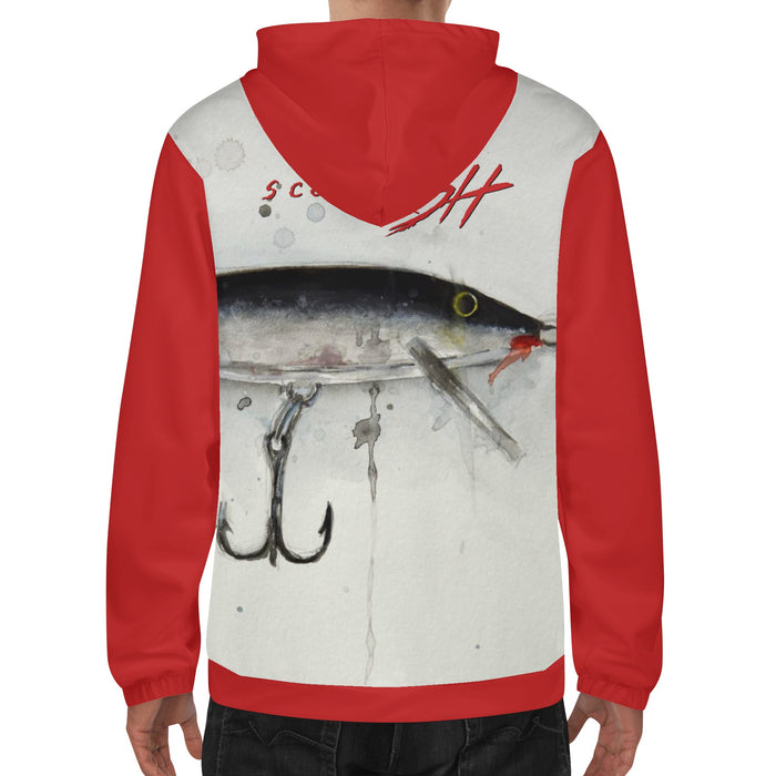 Men's Lightweight Zip Fishing Hoodie - Classic Floating Lure