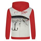 Men's Lightweight Zip Fishing Hoodie - Classic Floating Lure