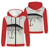Men's Lightweight Zip Fishing Hoodie - Classic Floating Lure