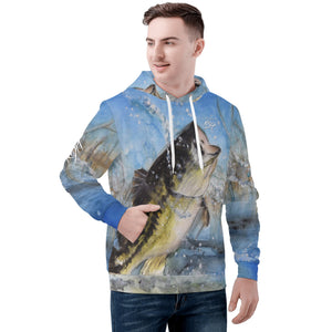 Men's Heavy Fishing Hoodie - Largemouth Bass