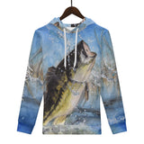 Men's Heavy Fishing Hoodie - Largemouth Bass