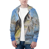 Men's Heavy Fishing Zip Hoodie - Largemouth Bass
