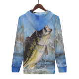 Men's Heavy Fishing Zip Hoodie - Largemouth Bass