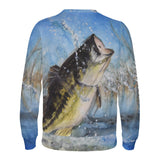Men's Fishing Sweatshirt - Largemouth Bass