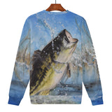 Men's Fishing Sweatshirt - Largemouth Bass
