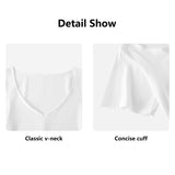 Women‘s’ American Flag V-neck Front Tie Blouse