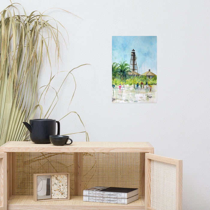 Sanibel Island Lighthouse Beach - Poster