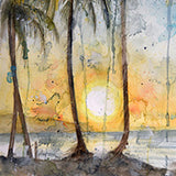 beach sunset painting