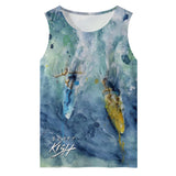 men's surfing tank top by Scott Kish
