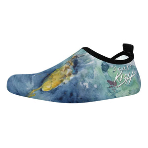 men's water shoes with surfing design by Scott Kish