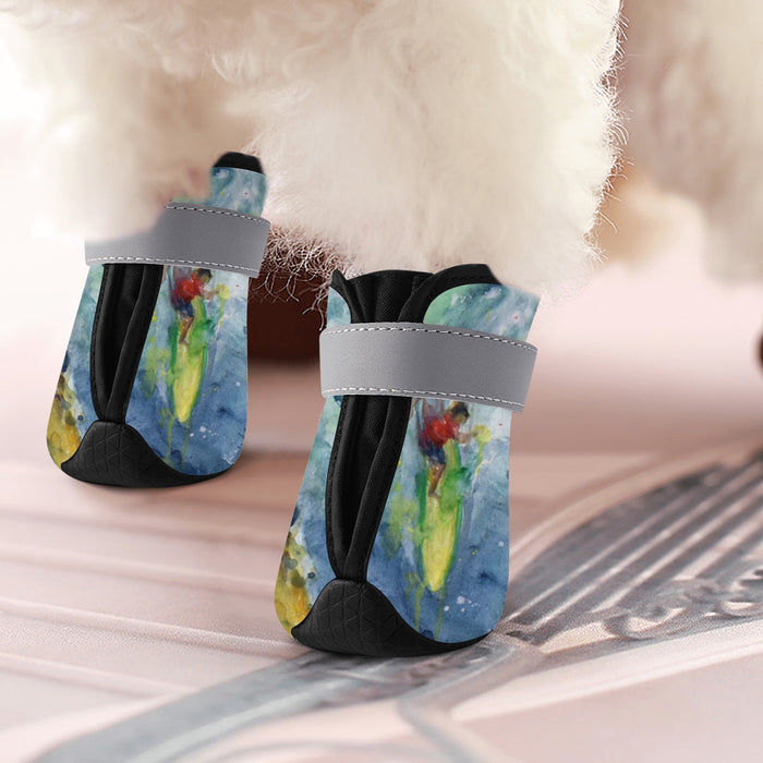 dog shoes with surfing design by Scott Kish