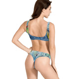 g-string bikini with surfing design