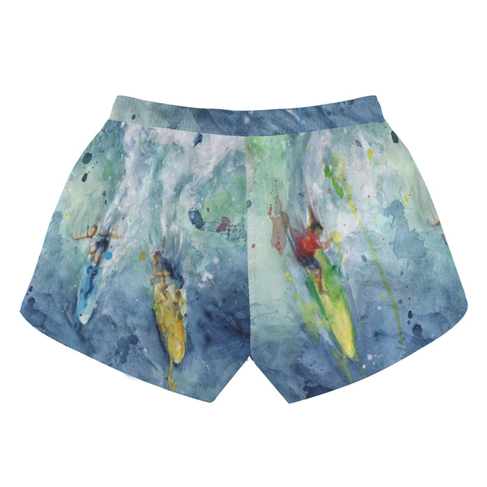 shorts for women with surfing design