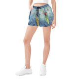 ladies shorts with surfing design by Scott Kish