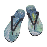 men's flip flops with surfer design