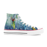 men's high top surfing shoes by artist Scott Kish