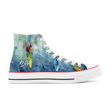 Scott Kish men's high top canvas shoes with surfing design