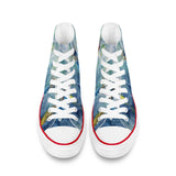 men's high top canvas surfing shoes - top view