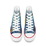 surfing high top canvas shoes