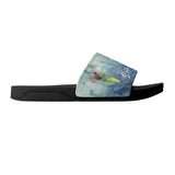 men's slides by Scott Kish with surfing design