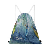 surfing drawstring bag