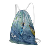 surfing drawstring bag - back view