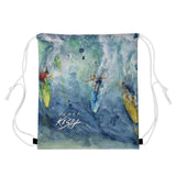 surfing drawstring bag - flat view