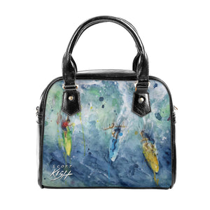 purse with surfers