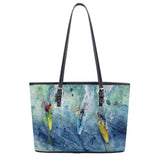 tote bag with surfers