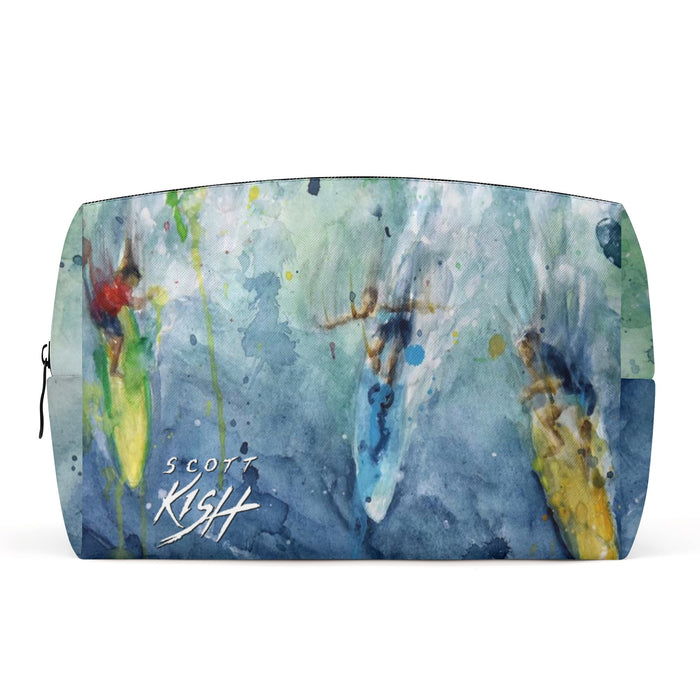 large surfing cosmetics bag by Scott Kish