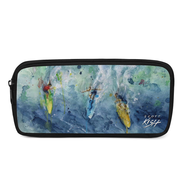 pencil case with surfing design