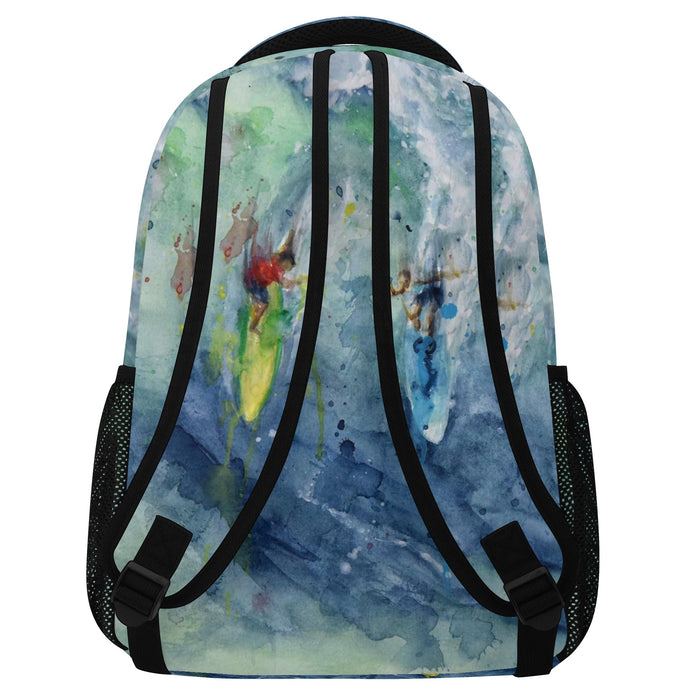 surfing backpack - back view