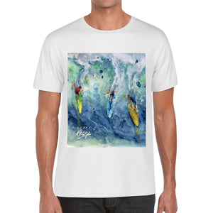 white men's surfing tshirt