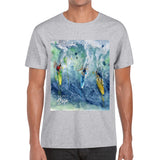 men's surfer t-shirt in grey